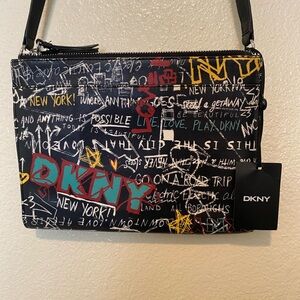 DKNY Graffiti Print Crossbody Bag